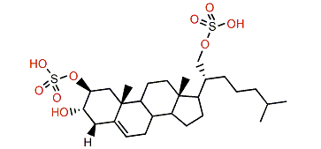 3a-Hydroxycholest-5-en-2b,21-diol 2,21-disulfate